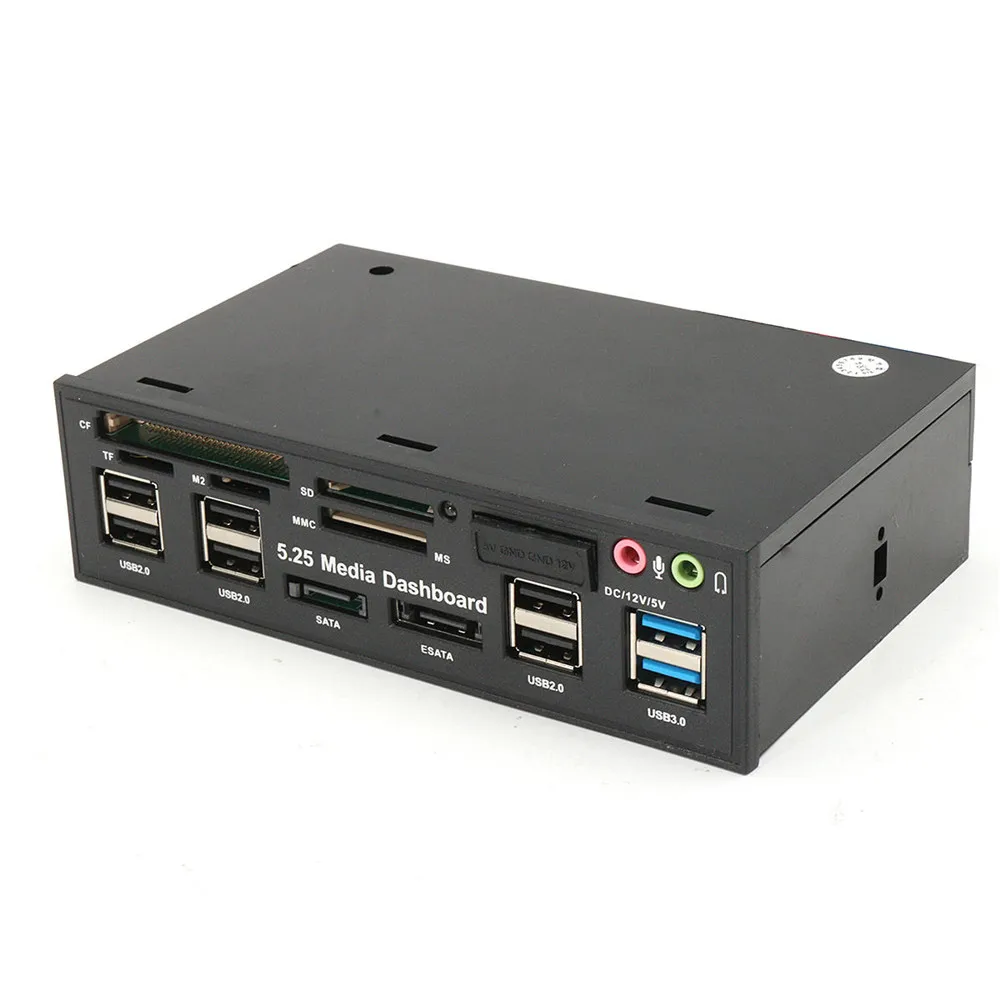 5,25 дюймов USB3.0 привод TF считыватель смарт-карт USB3.0 SA TA аудио Передняя панель медиа-панель USB3.0 SD кард-ридер