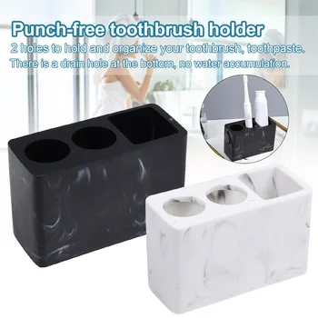 

Non-Slip Bathroom Accessories Toothbrush Holder Toothpaste Storage Home Hotel Modern Toilet Desktop Organizer Multifunctional