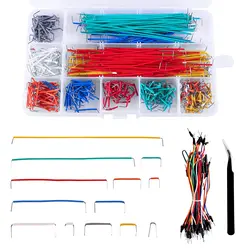 625 pièces Kit De Fil De Pullover, 560pcs Préformé Cavalier Fil 14 Longueurs Assorties + 62 pcs Solderless Flexible Planche À Pain 