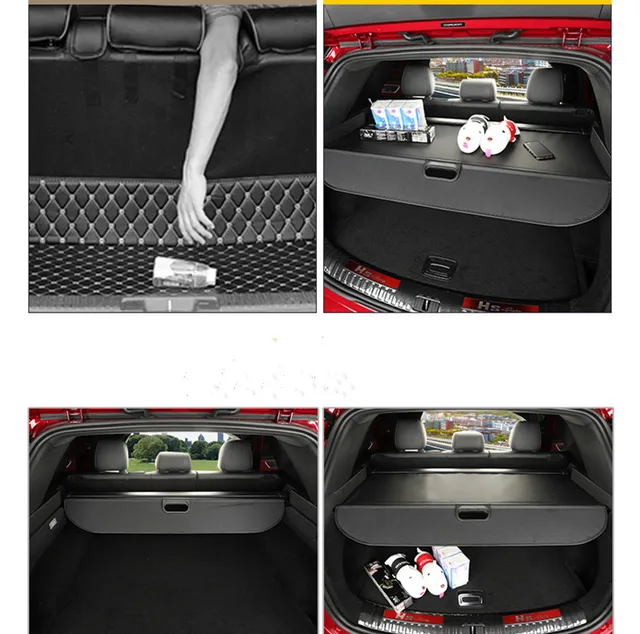 Convient pour Couverture de coffre arrière de voiture étagère de rangement  rétractable rideau entretoise de rangement pour Audi Q7 2010 2011 2012 2013  2014 2015