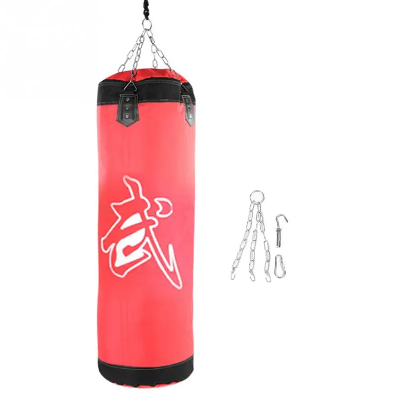 Empty Boxing Sand Bag Hanging Kick Sandbag Boxing Training Fight Karate Punch Punching Sand Bag With Metal Chain Hook Carabiner boxing punching bag,punching bag,training sandbag
