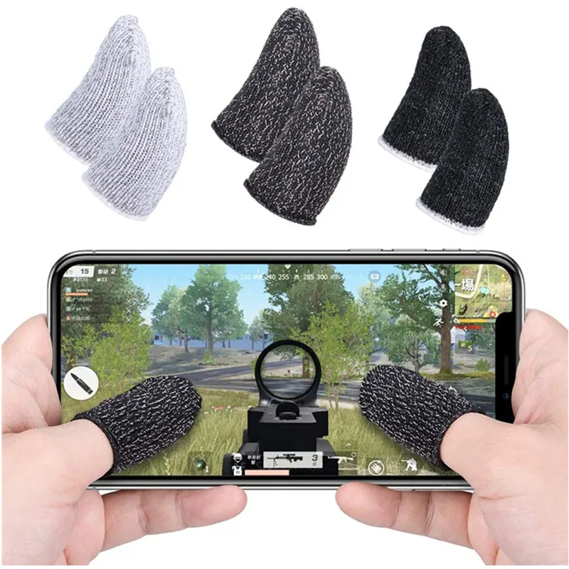 Gaming Trigger Controller 1 Pair L1 R1 Breathable Mobile Game Controller Finger Sleeve Touch Trigger for Fortnite PUBG Mobile Rules of Survival Gatillos