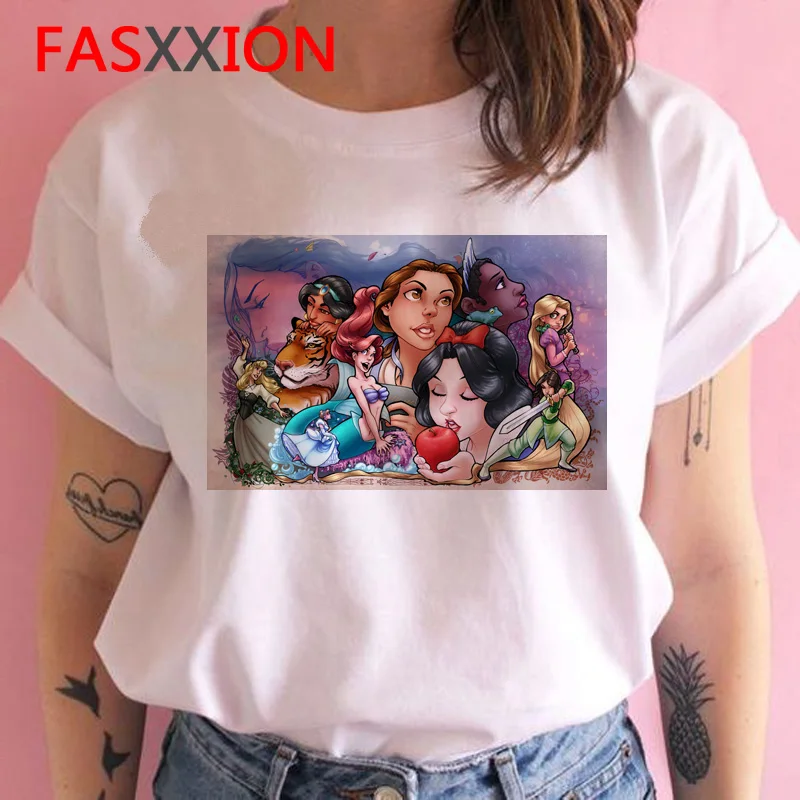 130 vogue t shirt Princess streetwear funny female tshirt women kawaii cartoon clothes t-shirt Graphic aesthetic top tee - Цвет: 130