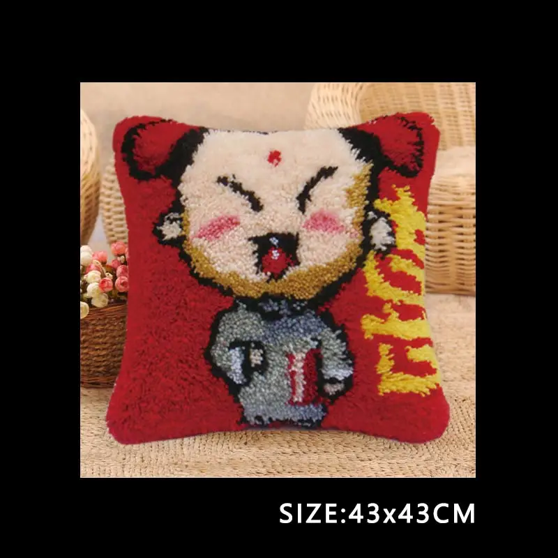Latch Hook Kits Diy Do It Yourself Sofa Shape Europe Cushions Needlework Mat Lovely Knooppakket Blank Canvas Sofa Shape Cushions - Цвет: BZ009