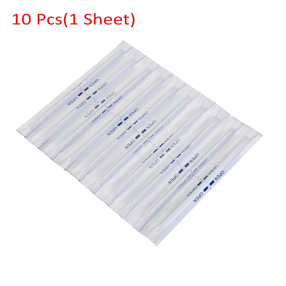 1 10 Pcs Double Head Cleaning Stick Skin Care Wet Alcohol Cotton Swabs Makeup Cotton Swabs Cleaning Disposable Applicator - Цвет: 1