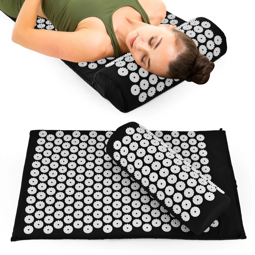 Massager Cushion Massage Yoga Mat Acupressure Relieve Stress Back Body