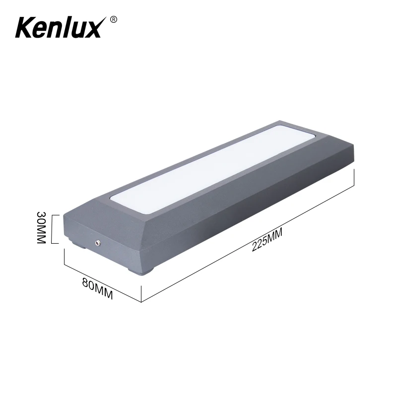 Kenlux светодиодный лестничный светильник, ступенчатый светильник s 6 Вт SMD 225*80 мм, наружный водонепроницаемый настенный светильник из алюминия