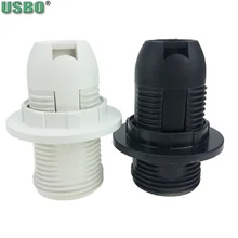 Белый черный CE 2A 250V E14 полный рот пластиковый винт колпачок лампа настольная основание светодиодной лампочки Патрон 10 шт