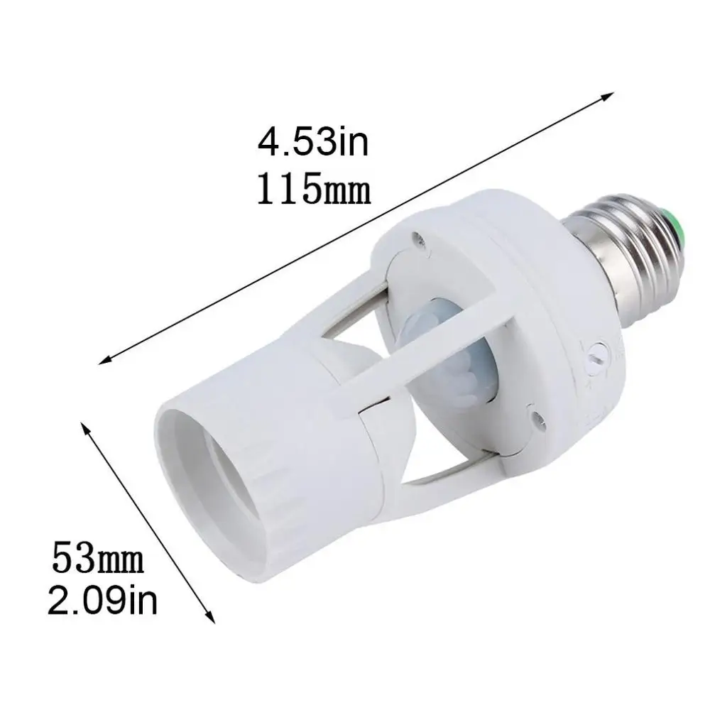 Hot Ac 110-220V 360 Degree Pir Induction Human Infrared Motion Sensor E27 Plug Base Switch Led Bulb Lamp Holder