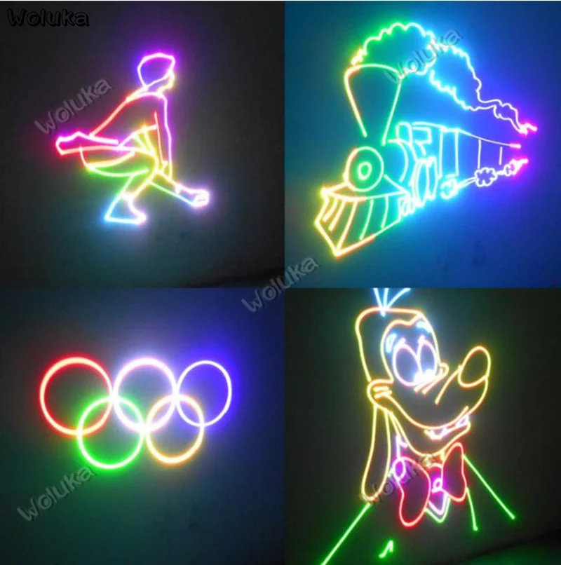 SD карта анимация RGB полный цветной лазерный луч KTV отдельная комната бар Звуковое управление flash stage laser CD50 W03