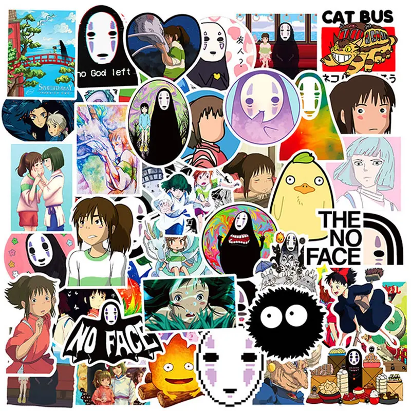 

10/30/50pcs/Pack Anime Spirited Away Waterproof Stickers Skateboard Suitcase Guitar Funny Girl Graffiti Sticker Kid Classic Toy