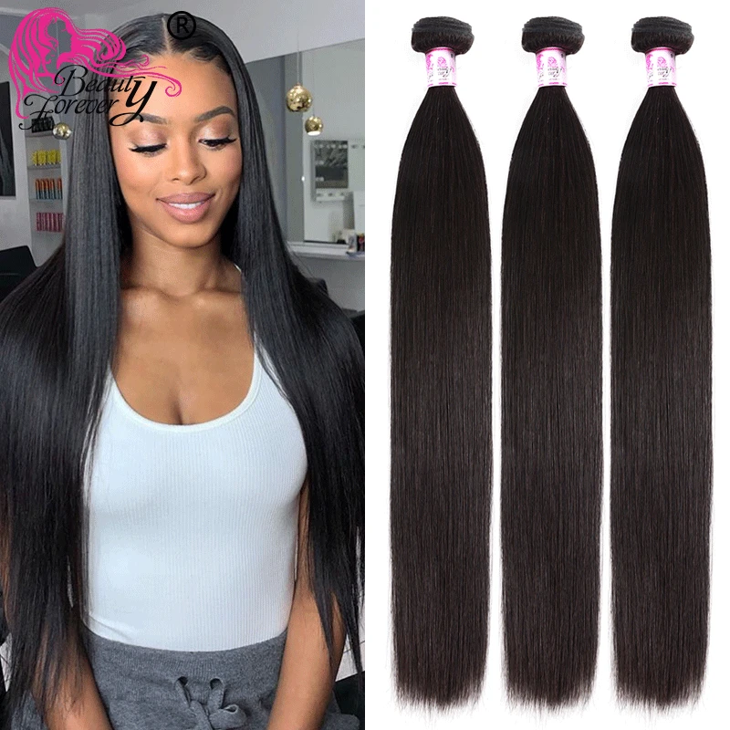 Beauty Forever Brazilian Straight Hair Weaving Remy Human Hair Weave Bundles Natural Color Free Shipping Bundles Hair Weave Bundle Weavebundles Straight Aliexpress