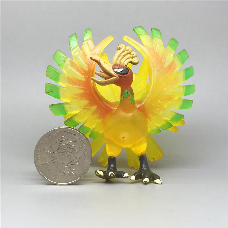 7-9 см аниме Mega Blastoise Yveltal Mewtwo Charizard Ho-Oh Aggron Absol фигурка куклы игрушка Покемоны фигурка подарки - Цвет: Светло-желтый