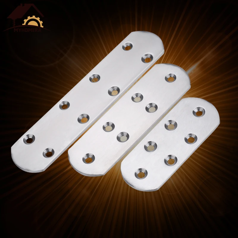 Myhomera Stainless Steel Corner Brackets Joint Fastener Fixed Connector Corner Bracket Code Hardware for Shelf Chair Board Table