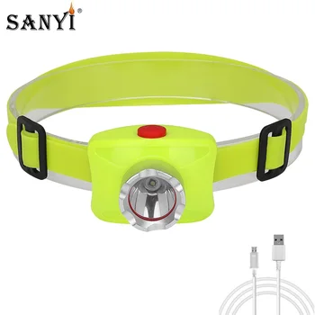 

Underwater Diving Headlight 4 Modes LED Scuba Dive Headlamp Waterproof Swimming Head Torch USB Rechargeable Head Flashlight