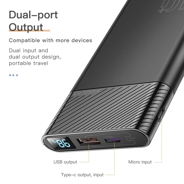 KUULAA Power Bank 10000mAh QC PD 3.0 PoverBank Fast Charging PowerBank 10000 mAh USB External Battery Charger For Xiaomi Mi 10 4