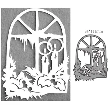 

metal cutting dies cut die mold Winter candle decoration Scrapbook paper craft knife mould blade punch stencils dies