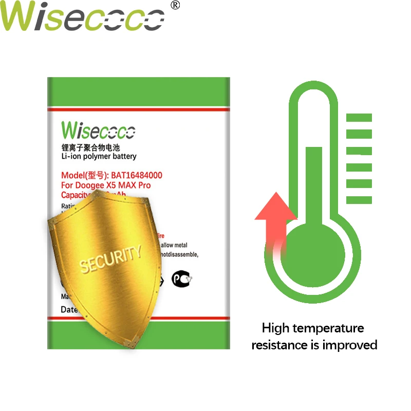 Батарея WISECOCO 5100 мАч BAT16484000 Для DOOGEE X5 MAX мобильный телефон Высококачественная