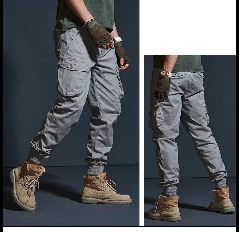 Description Picture 5 of itemCamouflage Cargo Pants Men's Outdoor Multi-pocket Overalls Military Tactical Long Trousers Male Casual Cotton Straight Pants