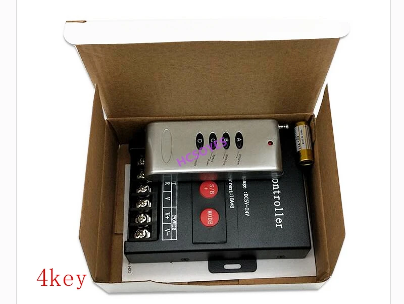 4key/6key/19key DIY RF инфракрасная пульт RGB красно-зелено-синий сенсорный экран Беспроводной светодиодный пульт двухцветная лампа, реагирующая на температуру с модулем 30A для светодиодный полосы