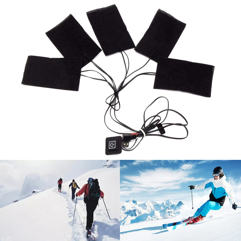 

1 Set USB Electric Heated Jacket Heating Pad Outdoor Themal Warm Winter Heating Vest Pads For DIY Heated Clothing Vest Pad