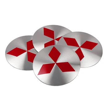 

4PCS Car Wheel Center Hub Caps Cover Rim Sticker Badge For lancer asx outlander pajero l200 mitsubishi galant Car accessories