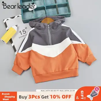 

Bear Leader Boys Hoodies & Sweatshirts Baby Coat Toddler Baby Kids Boy Girl Clothes Hooded Patchwork Hoodie Sweatshirt Clothes