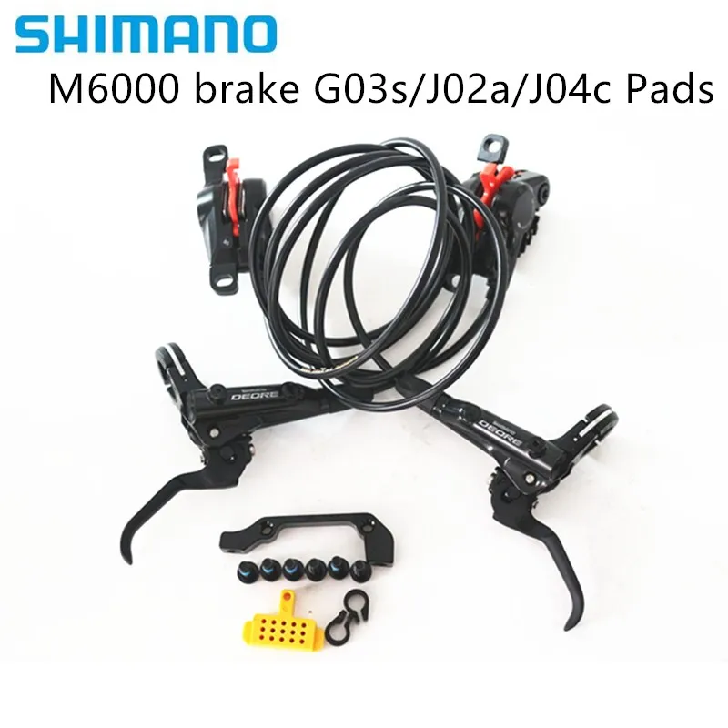 Велосипедный дисковый тормоз SHIMANO DEORE M6000/m6100 2 поршня m6120 4 гидравлический передний и задний велосипедный с J02A