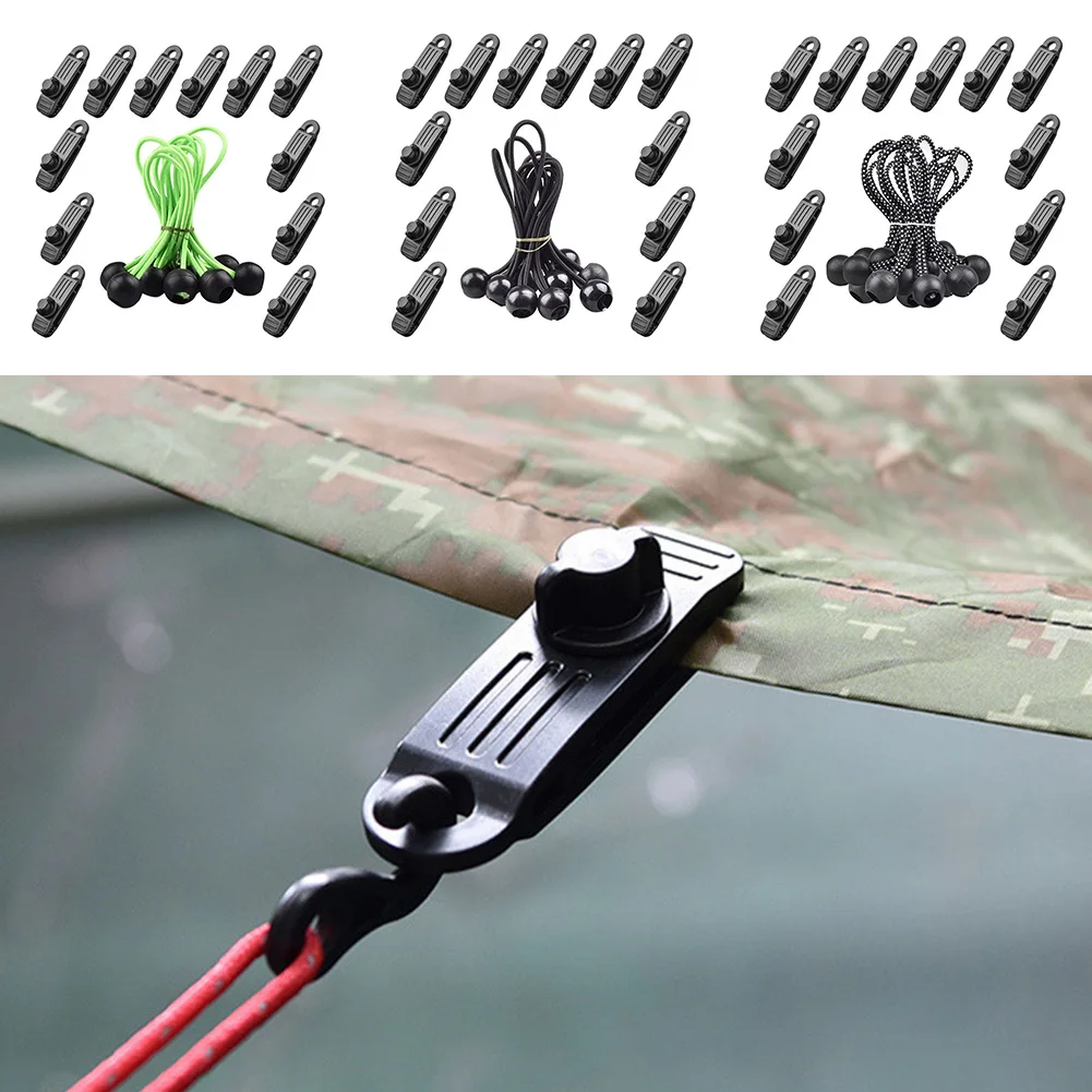 

12pcs Outdoor Camping Canopy Windproof Hook Tent Fixed Plastic Clip With Barb