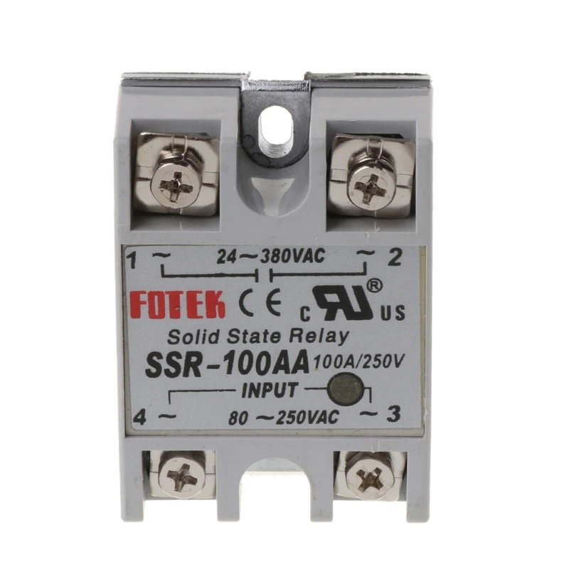 

Drop Shipping 24V-380V SSR-100AA 100A AC-AC Solid State Relay Module Temperature Controller