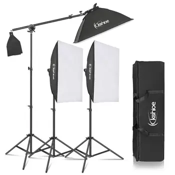 

Photography Studio Softbox Lighting Kits 3pcs SoftBox LED Light Stand Continuous Light Set Diffuser For photo Studio Eauipment
