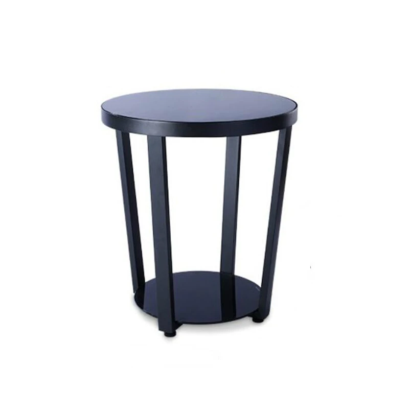 

Nordic Modern Minimalist Sofa Side Cabinets Mini Small Coffee Table Corner Table Living Room Balcony Iron Glass Small Round Tabl