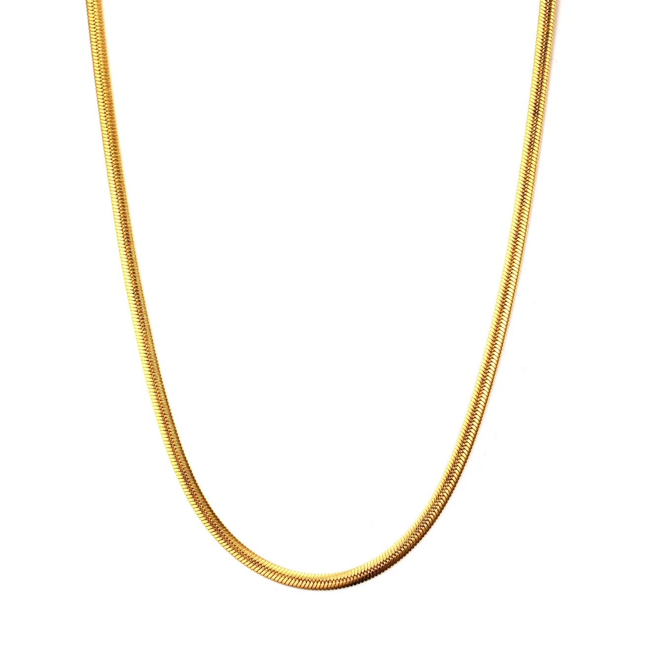 Goede FXM rvs ketting hot verkoop goud kleur populaire enkele vrouwen 3mm Eenvoudige foundation ketting gift vrouwen sieraden