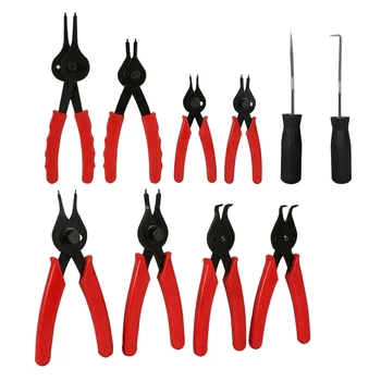 

11 Pcs Mechanic Circlips Tools Snap Ring Hardware Plier Set Corrosion Resistance Auto Repair Car Motorcycle Kit Professional