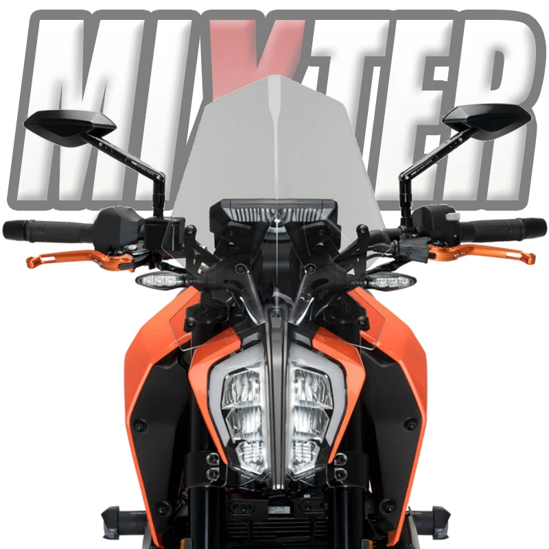 For 2017 2018 2019 KTM Duke 390 125 Windshield Windscreen w/ Bracket Sx RC Black For 2017 2018 2019 KTM Duke 390 125 Windshield Windscreen w/ Bracket Sx RC Black