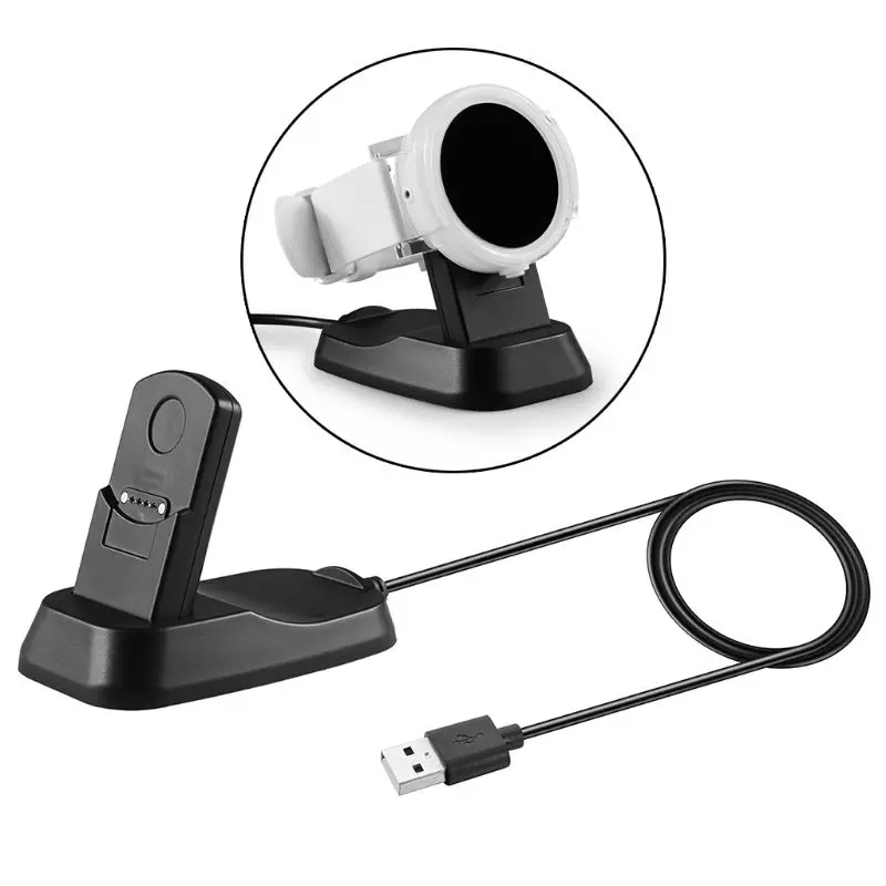 Замена магнитного USB Подставка для зарядки Колыбель Док-станция Держатель для Ticwatch E/S