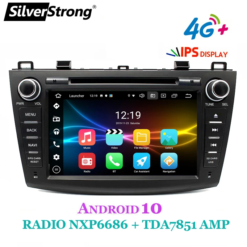 SilverStrong 4G модем Android 10 0 автомобильный DVD для Mazda 3 Axela SIM Автомобильный