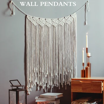 

Tapestry Hand-woven Cotton Tassel Tapestry Bedroom Decoration Decorative Wall Tapestries Modern Tapestry Fabric Tenture Mural