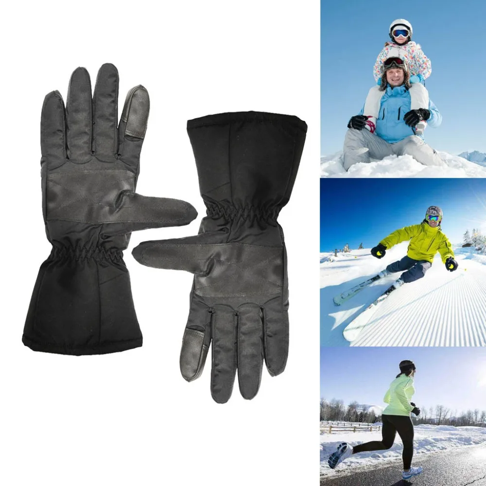 Winter electric heated gloves usb insulated thermostat gloves warm heating ski gloves three speed adjustable temperature 30O9 (12)