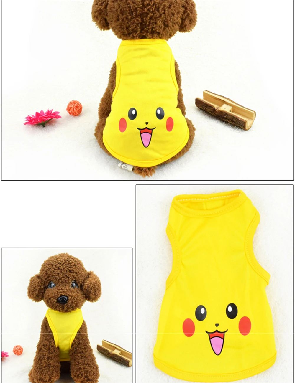 Pet Cat Clothes for Cats Summer Vest T Shirt Dog Cat Clothes Costume for Small Dogs Cartoon Vest for Puppy 35 (26)