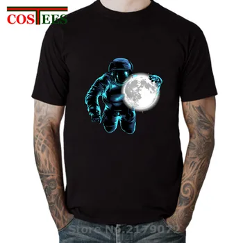 

Funny Astronaut Moon T shirts men cosmos galaxy space T-shirts planets stars clothing astronomy tee shirt occupy the moon tshirt
