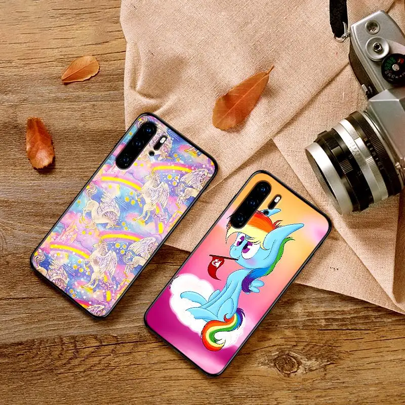 

Rainbow Lovely Unicorn Soft Silicone for Huawei P30 Lite Pro P Smart 2016 2019 P8 P9 P10 P20 TPU