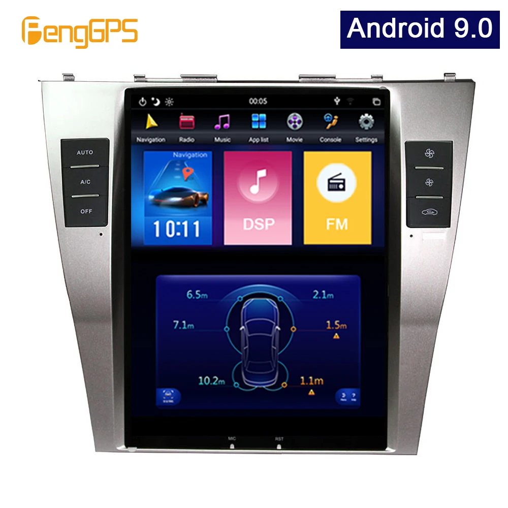 Android 9,0 Tesla вертикальный экран Автомобильный плеер gps навигация для Toyota Camry 2007-2011 аудио плеер 10,4 дюймов