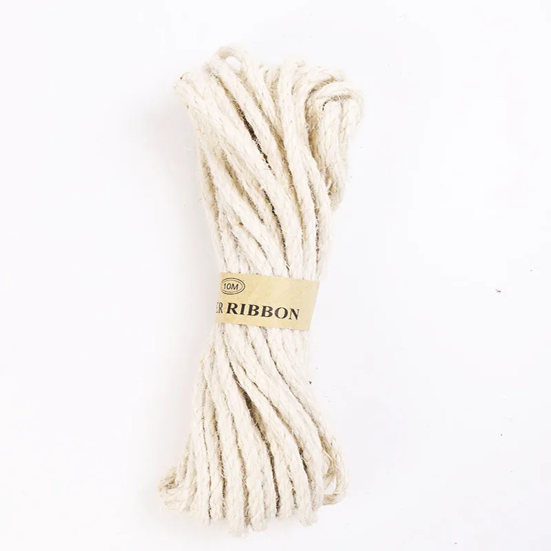 2 ярда 6 мм цветная плетеная пеньковая веревка DIY для украшения свадьбы, дня рождения, свадьбы, подарочная упаковка букета из ротанга - Цвет: B4-14