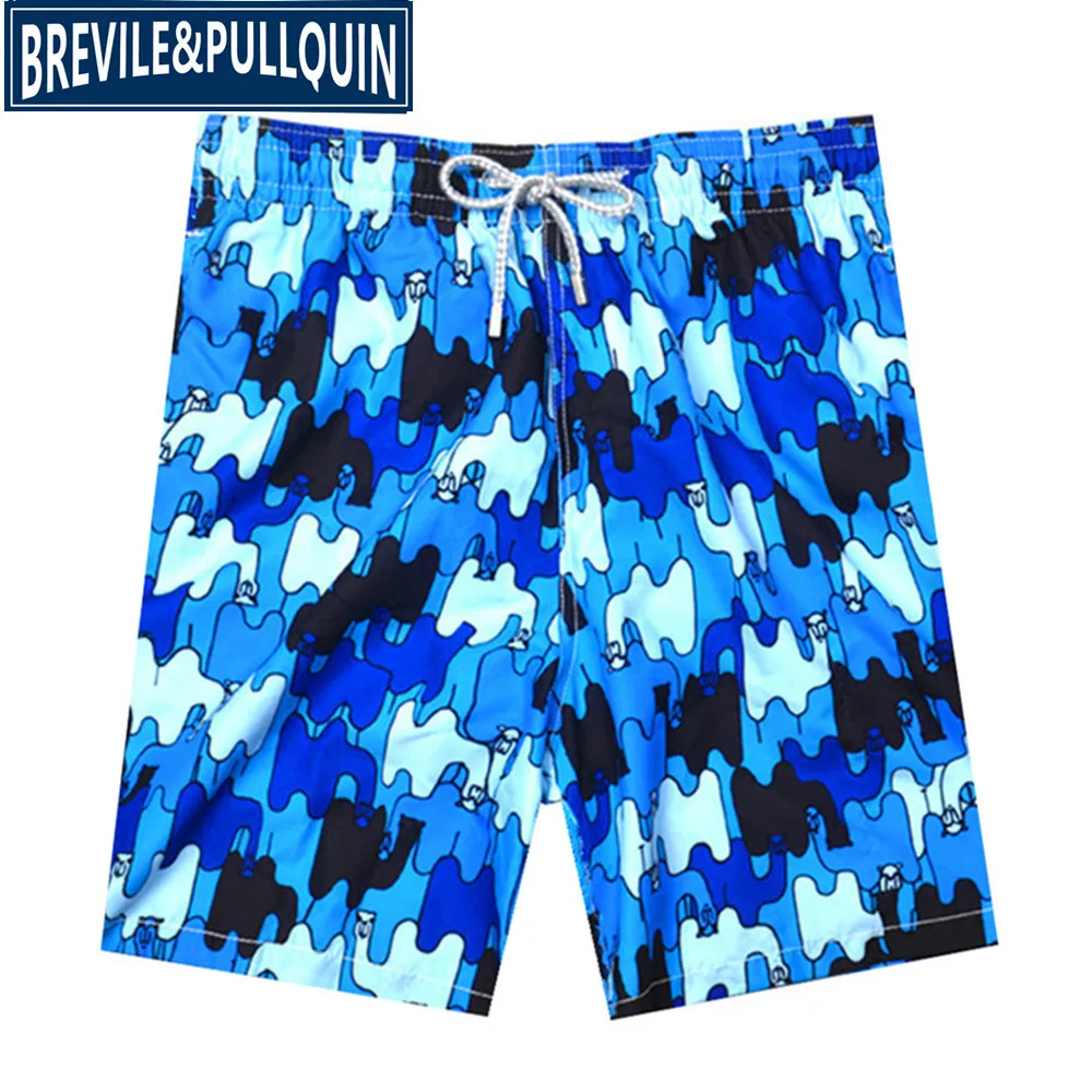 G Бермуды, известный бренд, купальный костюм Brevile pullquin, мужские пляжные плавки, мужские черепахи, пляжные шорты, мужские купальники, Высокое качество - Цвет: G