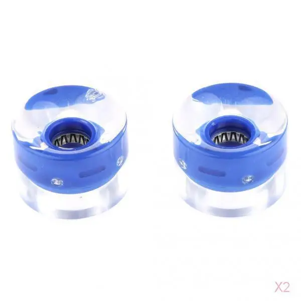 2pcs/Set Smooth LED Longboard Rollen Skateboard Wheels 59mm X 45mm Blue for Skateboard Lovers