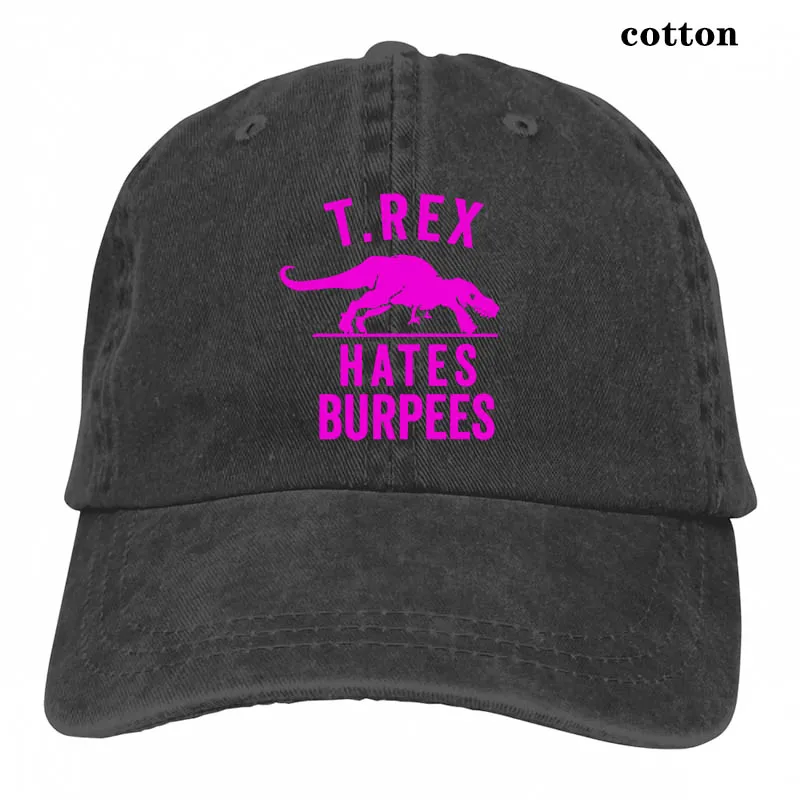 T Rex Hate Burpees(3) бейсбольная кепка для мужчин и женщин, Кепка-Дальнобойщик, модная Регулируемая Кепка - Цвет: 3-Black