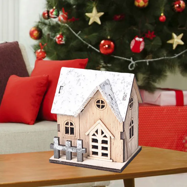 いなく】 クリスマスハウスクリエイティブチャーチ木製LED村の装飾21x9x25cm :53054773:STKショップ 通販 びやお