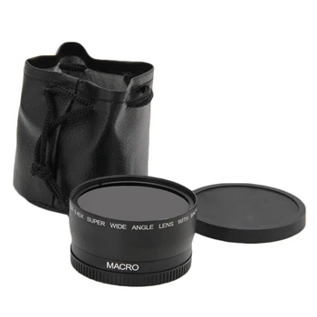 

58MM 0.45x Wide Angle Lens + Macro Lens for Cannon 5D/60D/ 70D/350D / 400D / 450D / 500D /1000D/ 550D / 600D /1100D 18-55MM Lens