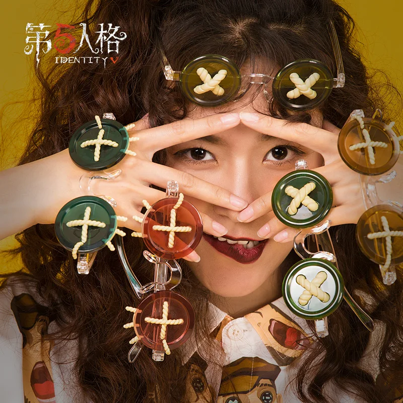

Game Identity V Survivor Mercenary Gardener Lawyer Lucky Guy Coordinator Doctor Cosplay Props Button Glasses Cool Boy Girl Gift